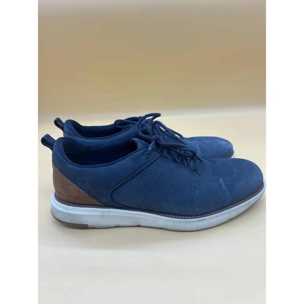 Cole Haan Grand Atlantic Mens Shoes 11M Navy Blazer Nubuck C38306 Oxford Sneaker